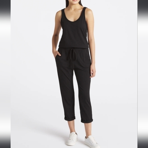 Michael Stars Theo Tank Jumpsuit in Black, sz Medium - Picture 1 of 16